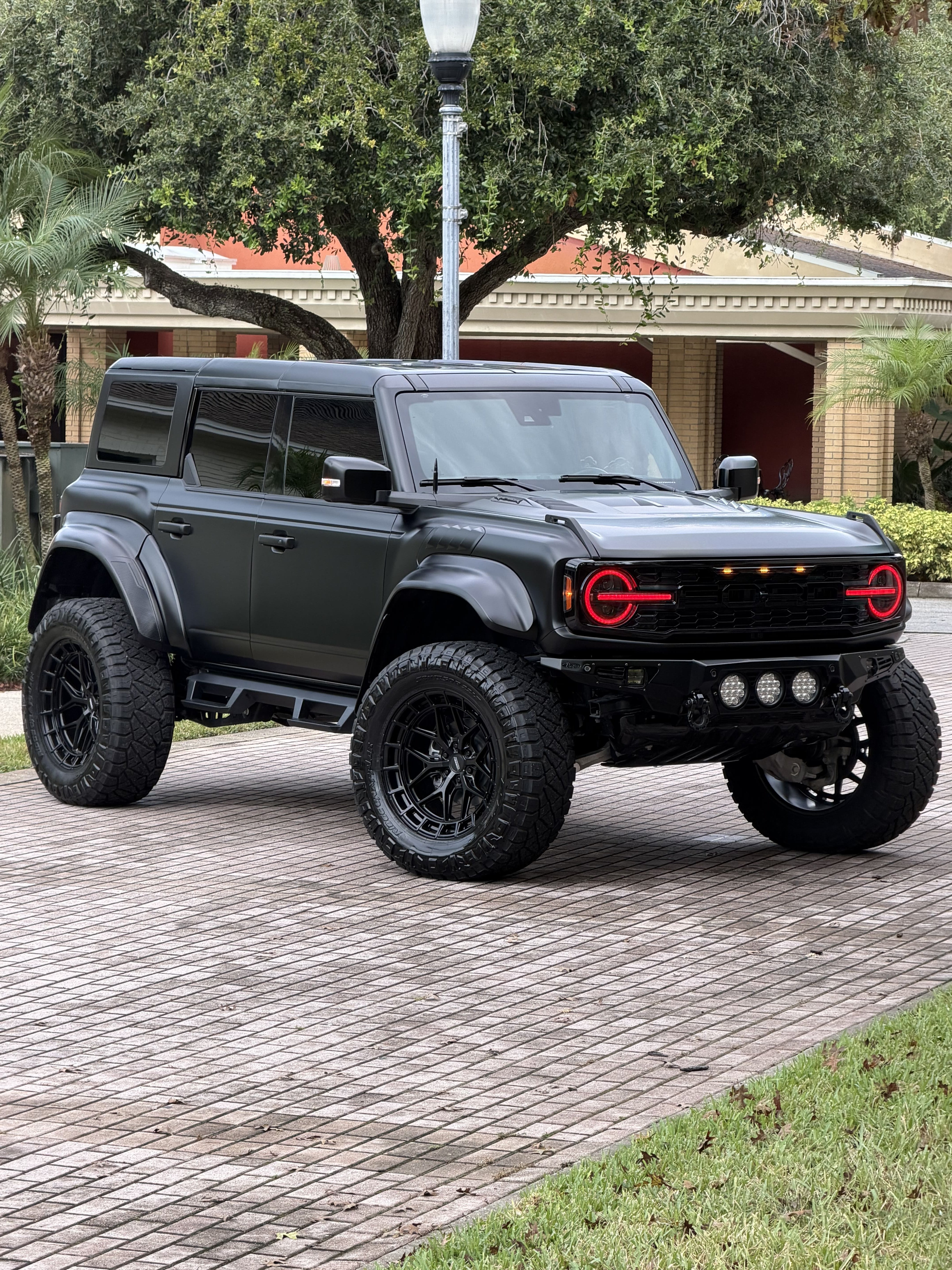 Modified Ford Bronco with unique features