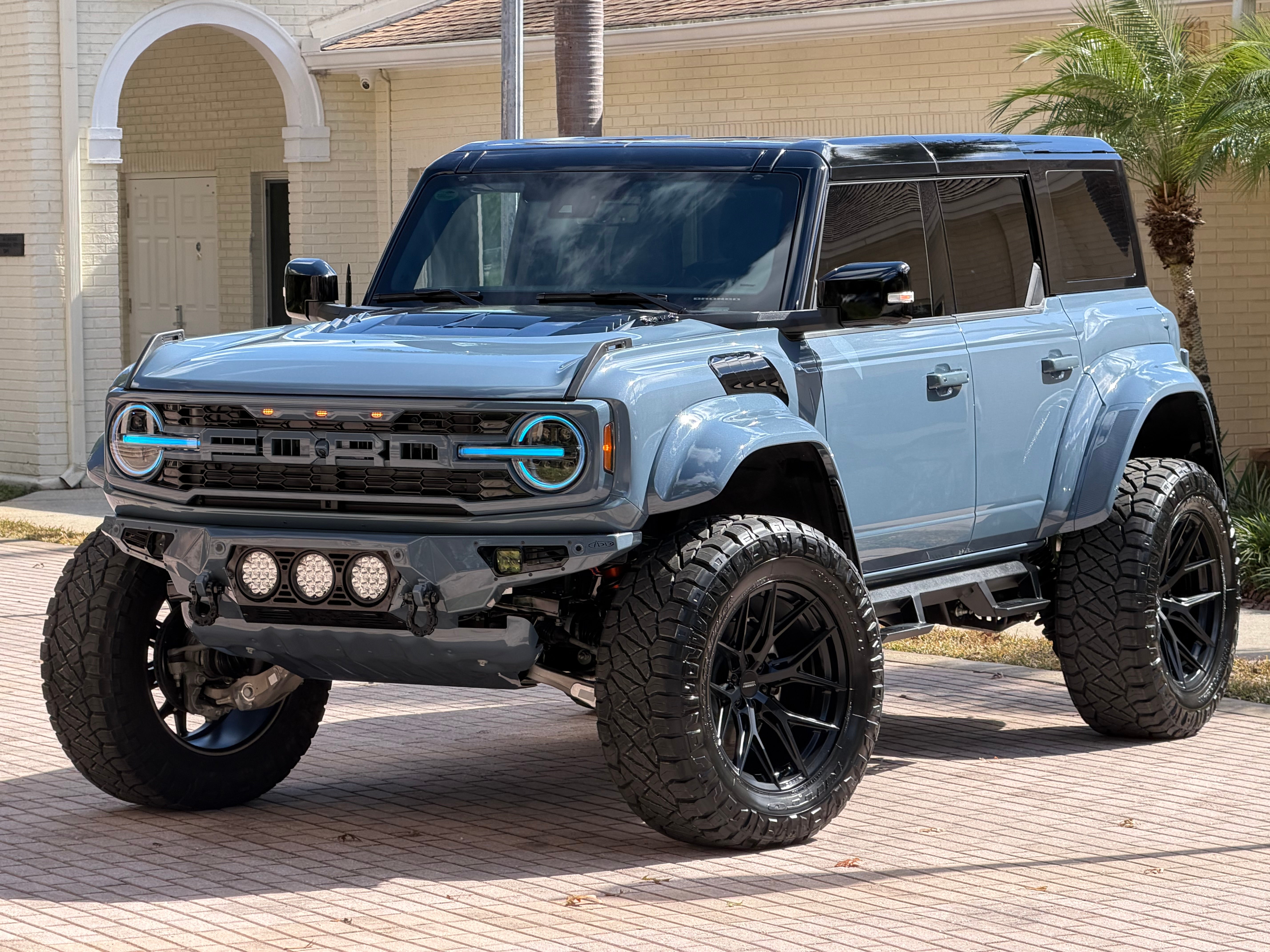 Custom Ford Bronco on display